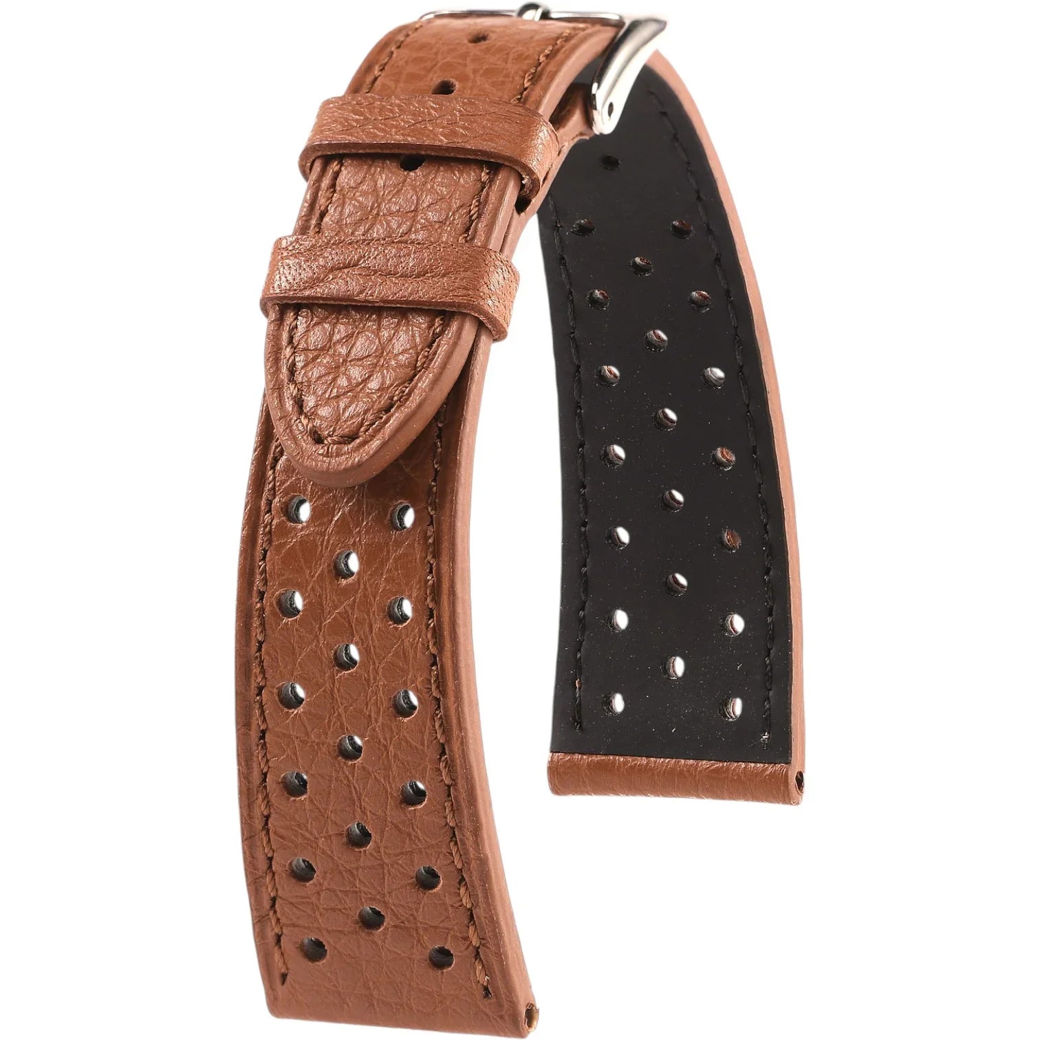 Bracelet Rallye en cuir de veau grainé – Joseph – KronoKeeper – Marron alez - bracelet KronoKeeper