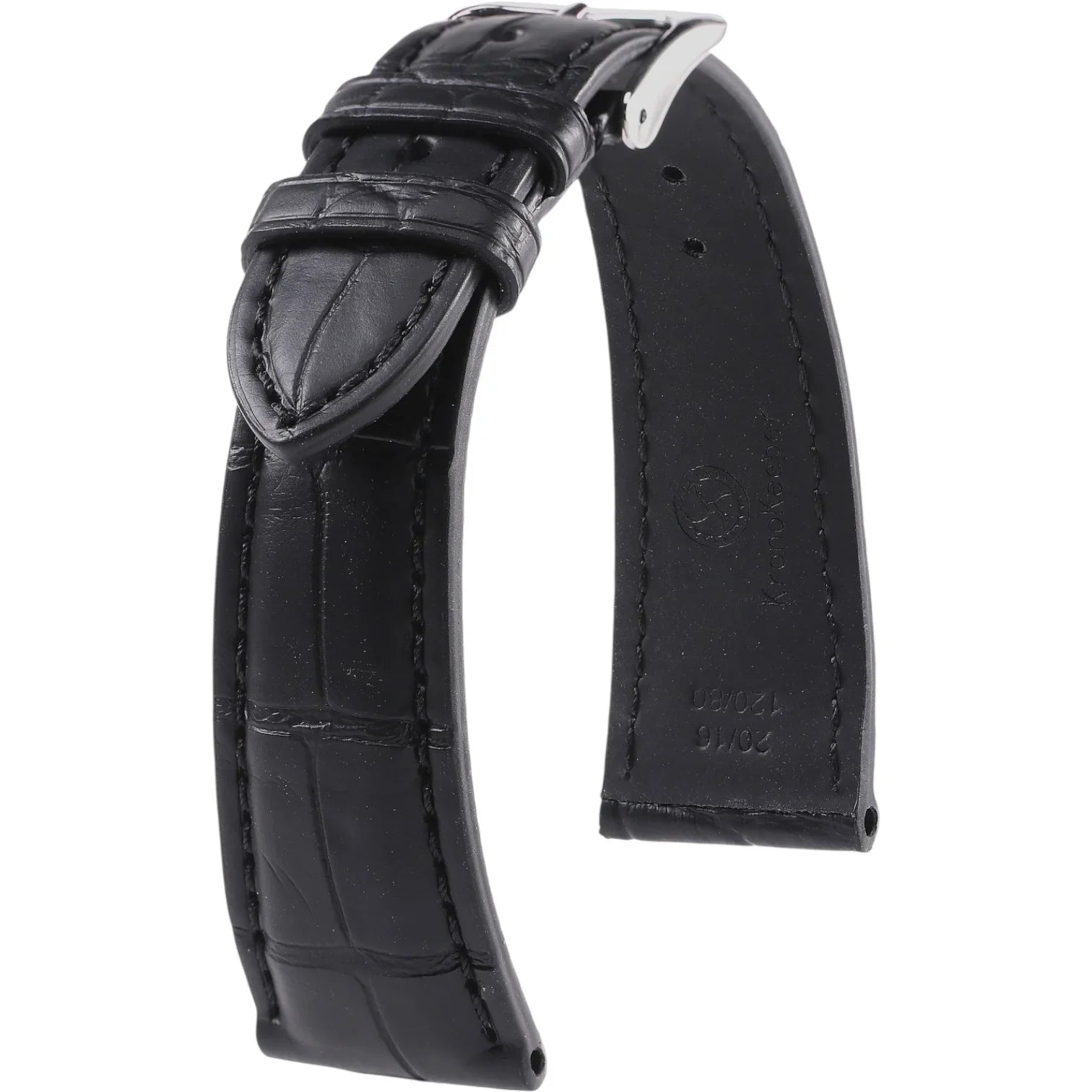 Bracelet en cuir d’alligator - Felix - KronoKeeper - Noir - bracelet cuir alligator montre