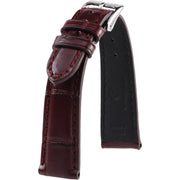 Bracelet en cuir d’alligator - Felix - KronoKeeper - Bordeaux - bracelet cuir alligator montre