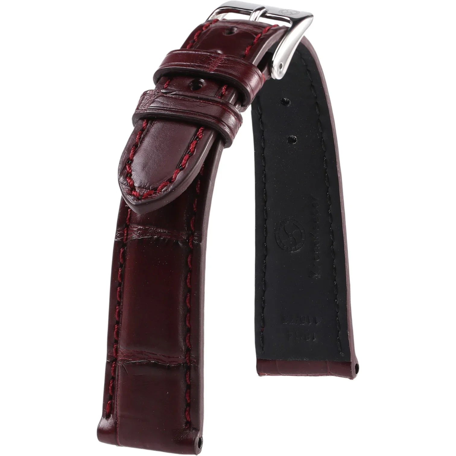 Bracelet en cuir d’alligator - Felix - KronoKeeper - Bordeaux - bracelet cuir alligator montre