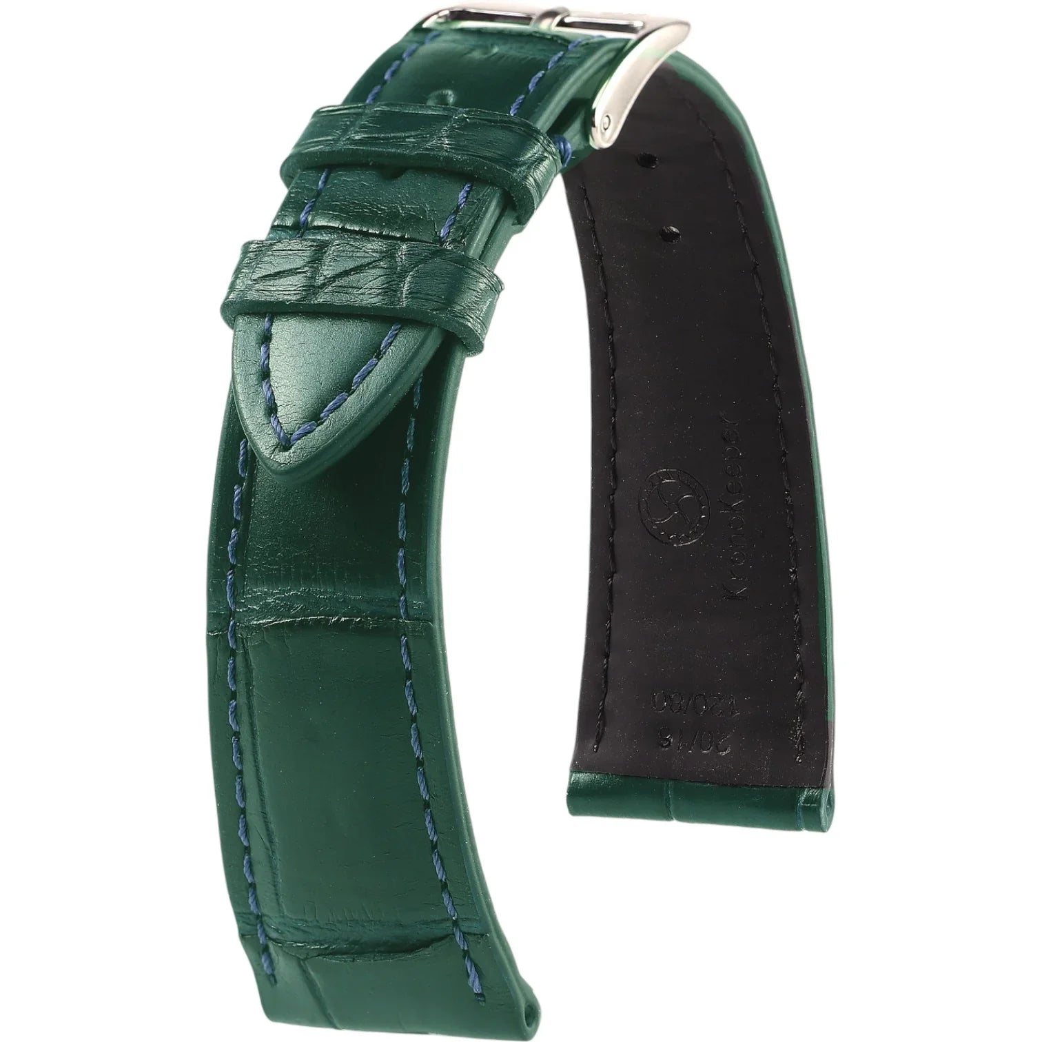 Bracelet en cuir d’alligator - Felix - KronoKeeper - Vert - bracelet cuir alligator montre