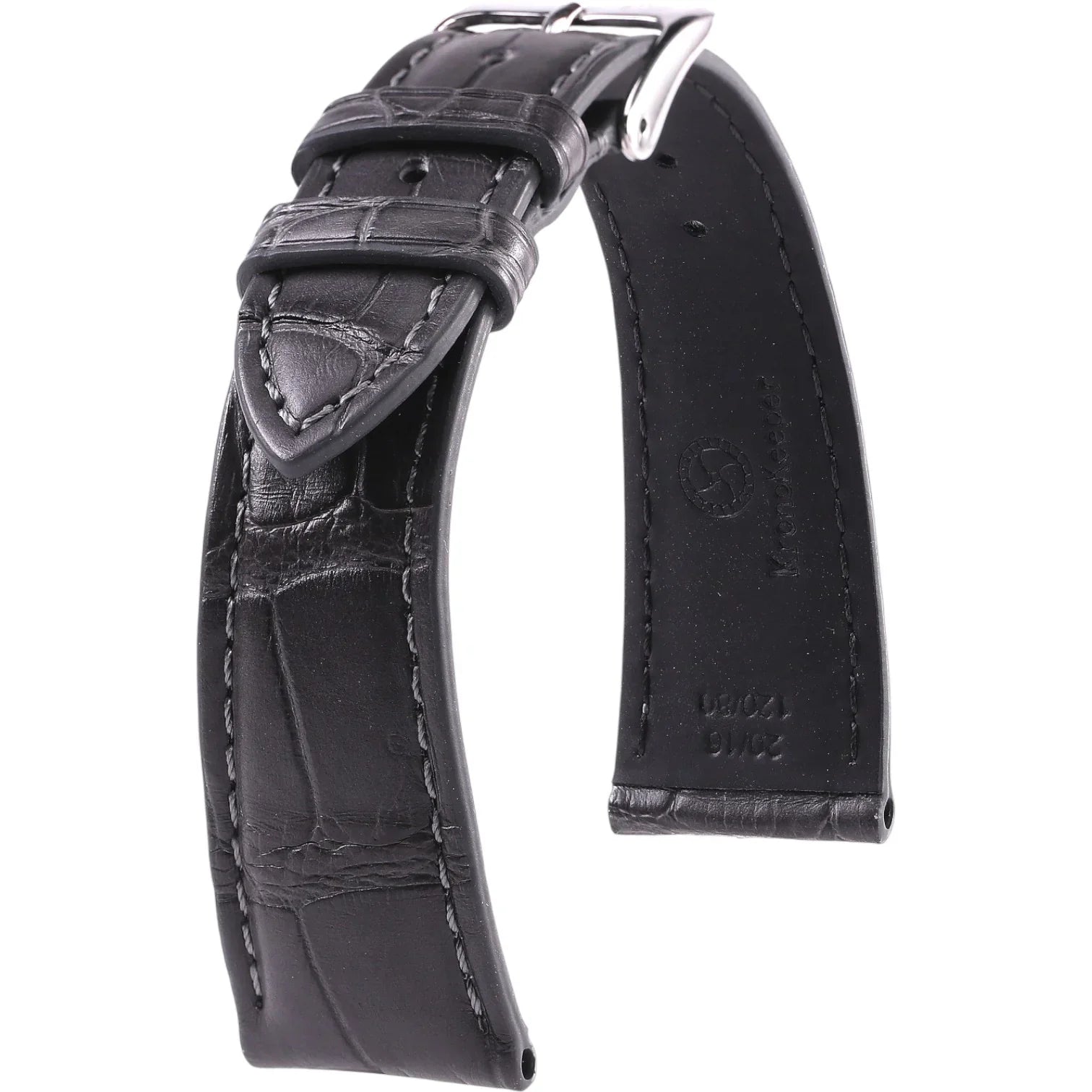 Bracelet en cuir d’alligator - Felix - KronoKeeper - Gris - bracelet cuir alligator montre
