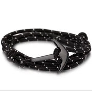 Bracelet ancre marine - Acier PVD noir - accessoire montre