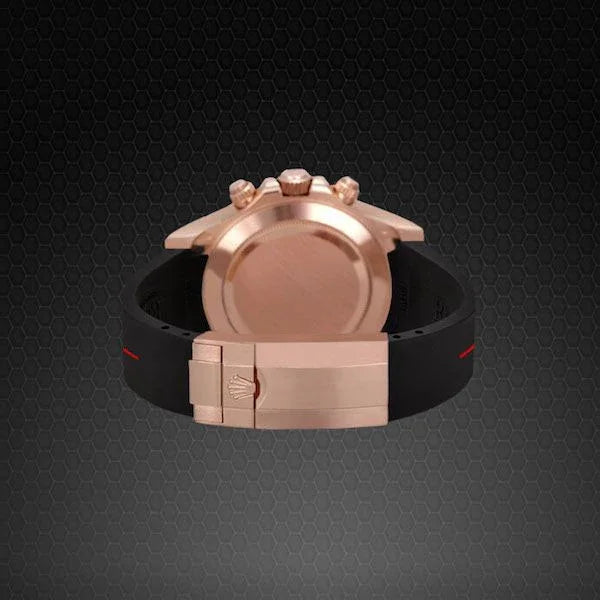 Bracelet en caoutchouc M101 – Rubber B – Noir ligne rouge - vue 3