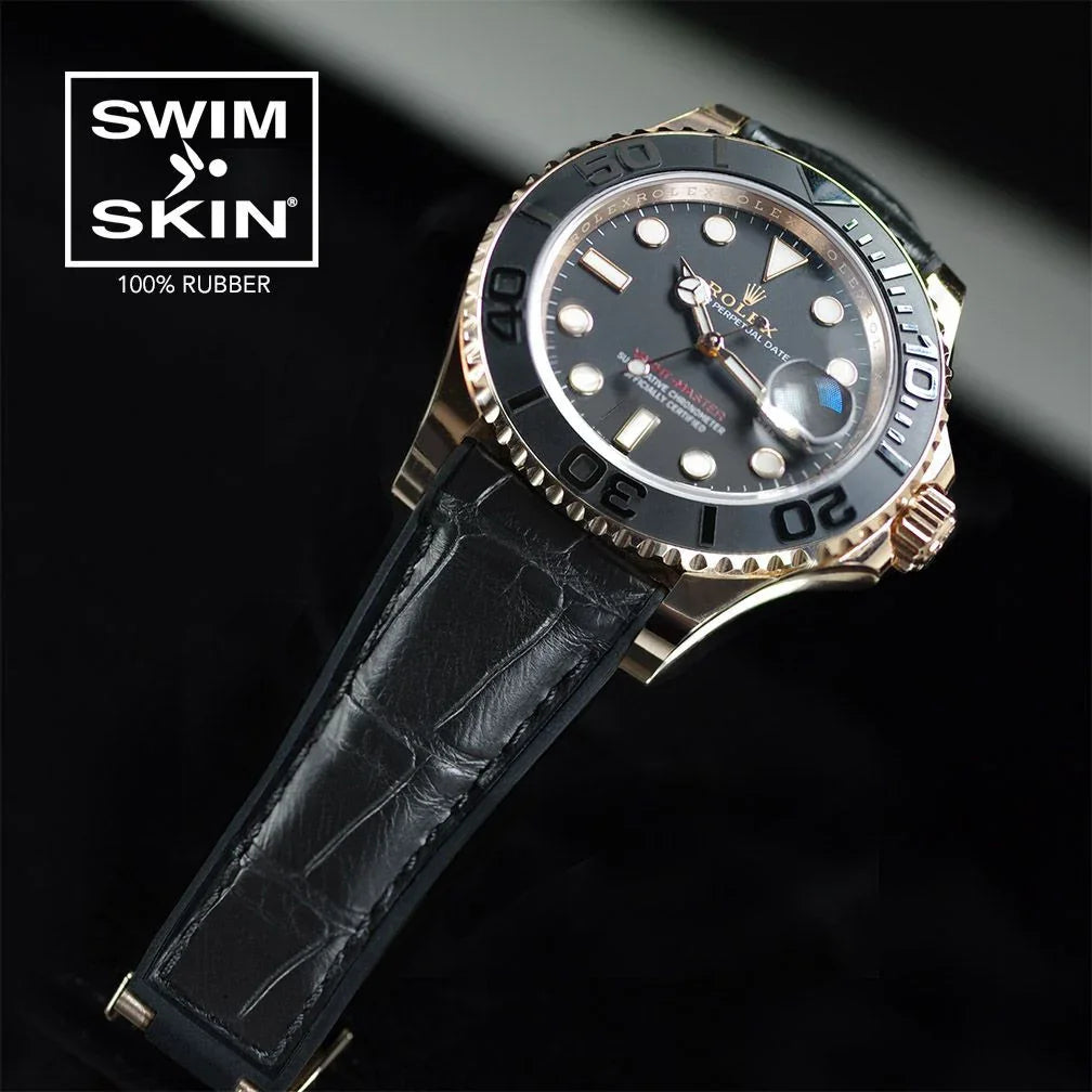 Bracelet en caoutchouc – Alligator SwimSkin M200 – Rubber B – Noir - vue 5