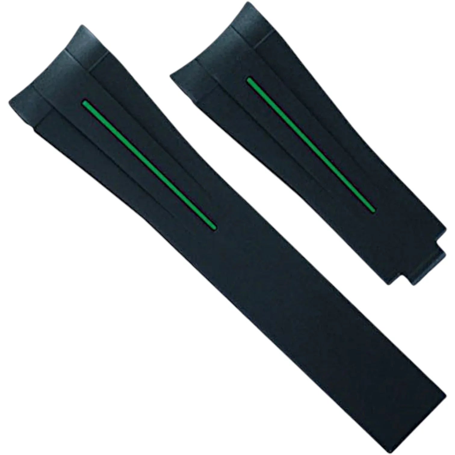 Bracelet en caoutchouc M103 – Rubber B – Noir ligne verte - bracelet caoutchouc montre