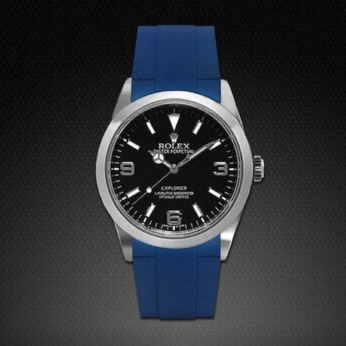 Bracelet en caoutchouc M106 – Rubber B – Bleu - vue 4