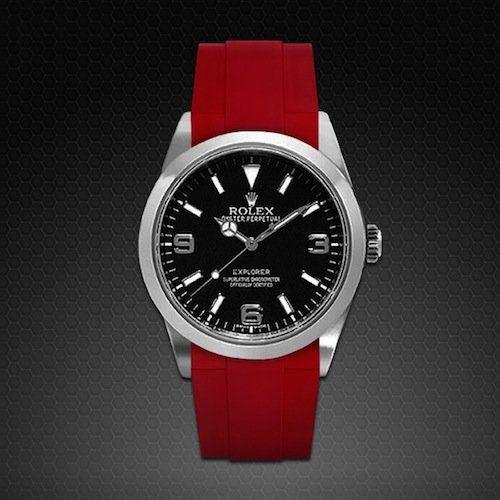 Bracelet en caoutchouc M106 – Rubber B – Rouge - vue 5