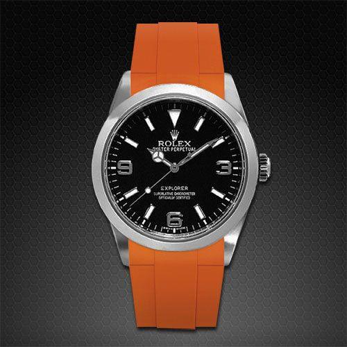Bracelet en caoutchouc M106 – Rubber B – Orange - vue 4