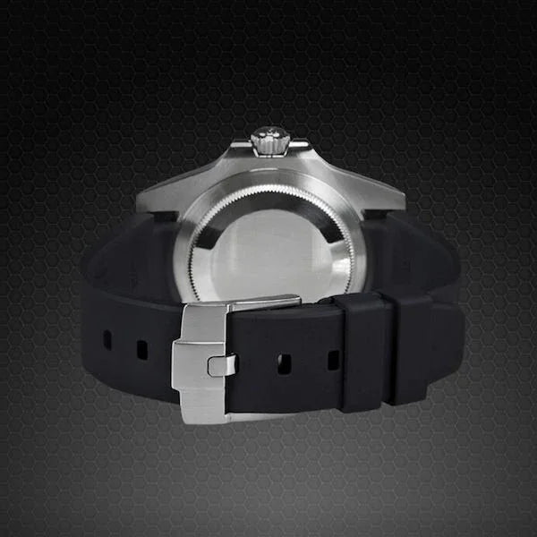 Bracelet en caoutchouc M106 – Rubber B – Noir ligne bleue - vue 7
