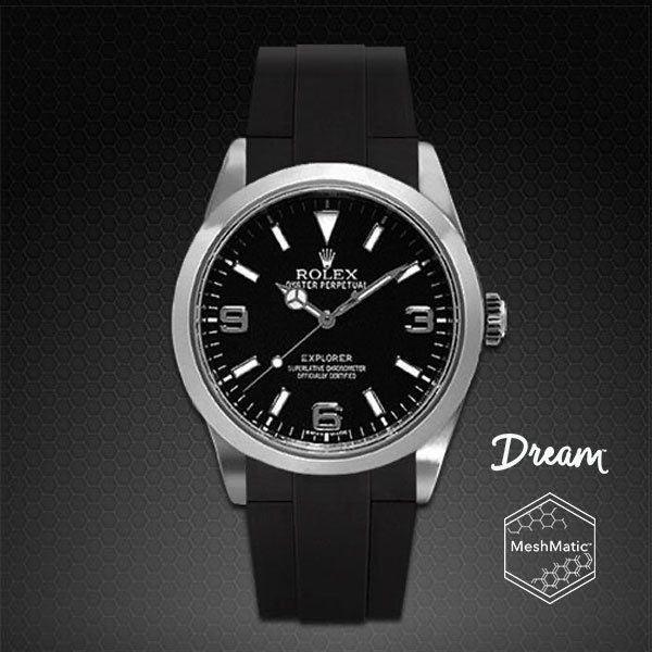 Bracelet en caoutchouc DM106 MeshMatic – Rubber B – Noir - vue 6