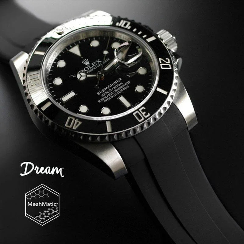 Bracelet en caoutchouc DM106 MeshMatic – Rubber B – Noir - vue 9