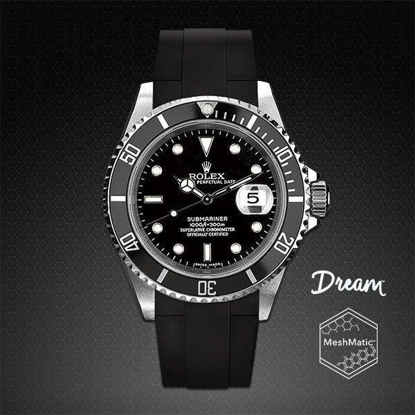 Bracelet en caoutchouc DM106 MeshMatic – Rubber B – Noir - vue 10
