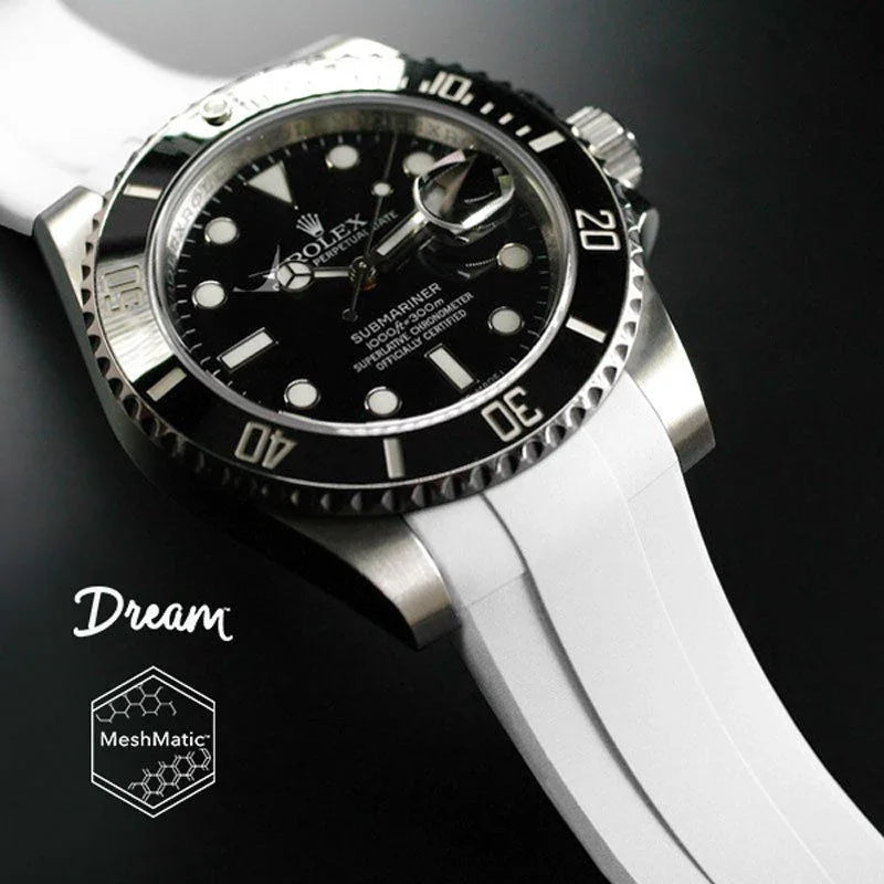 Bracelet en caoutchouc DM106 MeshMatic – Rubber B – Blanc - vue 6