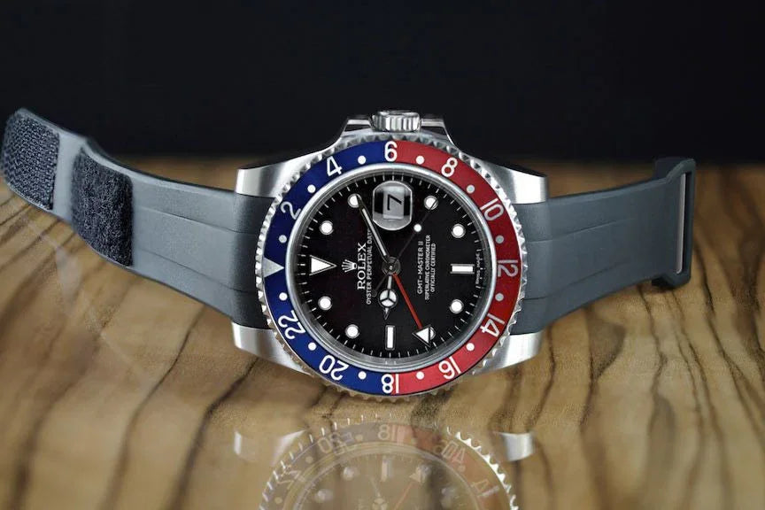Bracelet en caoutchouc – V113 Série Velcro – Rubber B – Noir - vue 12