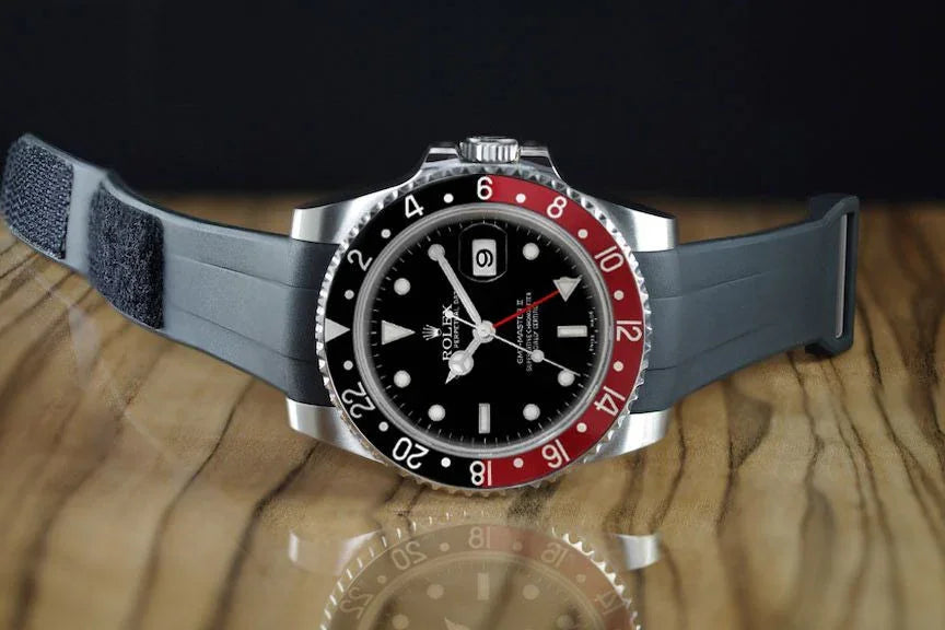 Bracelet en caoutchouc – V113 Série Velcro – Rubber B – Noir - vue 13