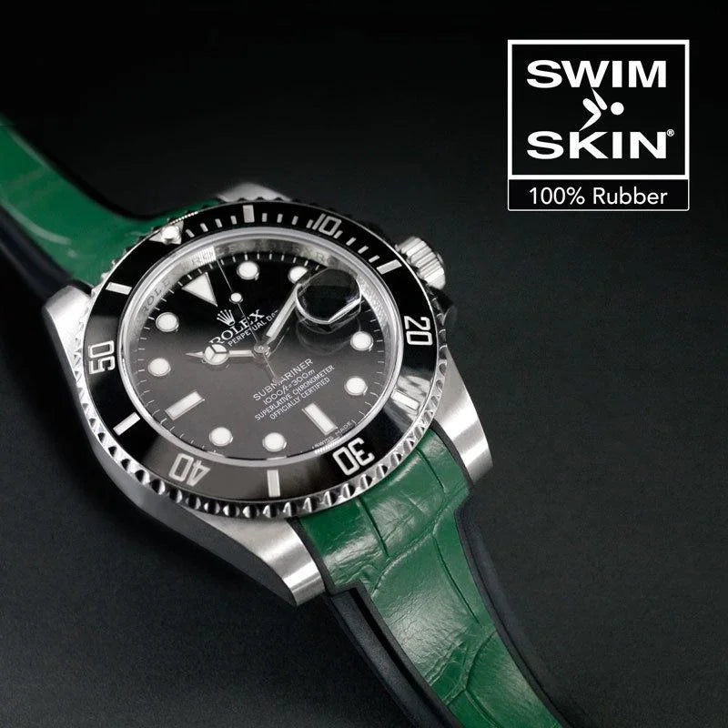 Bracelet en caoutchouc SK20 Alligator SwimSkin – Rubber B – Vert - vue 7