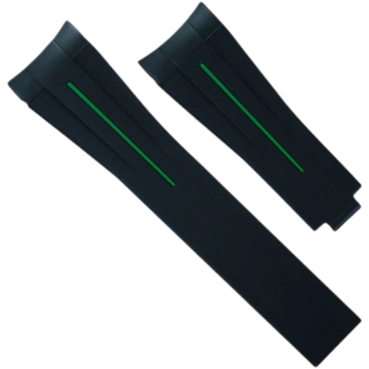 Bracelet en caoutchouc M103CD – Rubber B – Noir ligne verte - bracelet caoutchouc montre