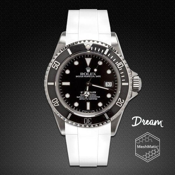 Bracelet en caoutchouc DM106CD MeshMatic – Rubber B – Blanc - vue 4