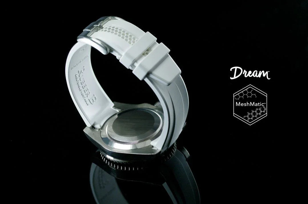 Bracelet en caoutchouc DM106CD MeshMatic – Rubber B – Blanc - vue 5