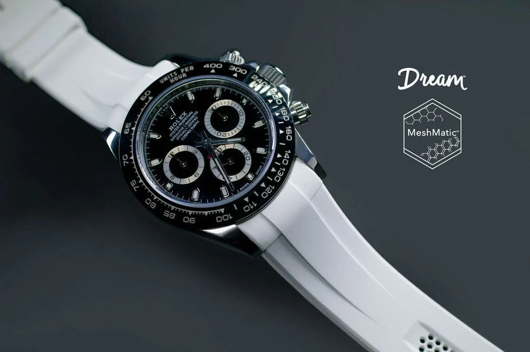 Bracelet en caoutchouc DM106CD MeshMatic – Rubber B – Blanc - vue 7