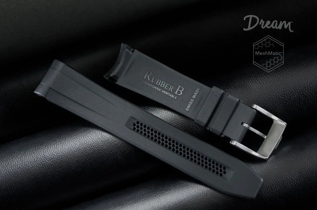 Bracelet en caoutchouc DM106CD MeshMatic – Rubber B – Noir - vue 10