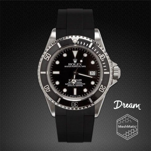 Bracelet en caoutchouc DM106CD MeshMatic – Rubber B – Noir - vue 12