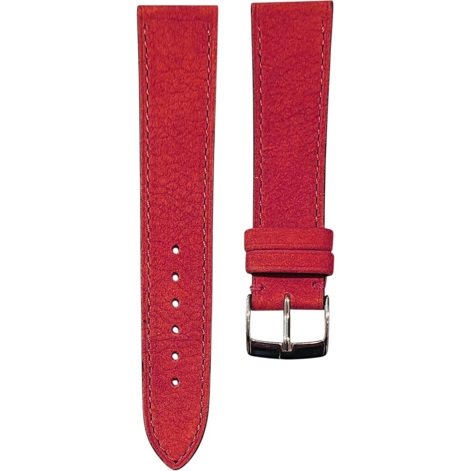 Bracelet en cuir de taureau nubuck - Lic Leather - Rouge - accessoire montre