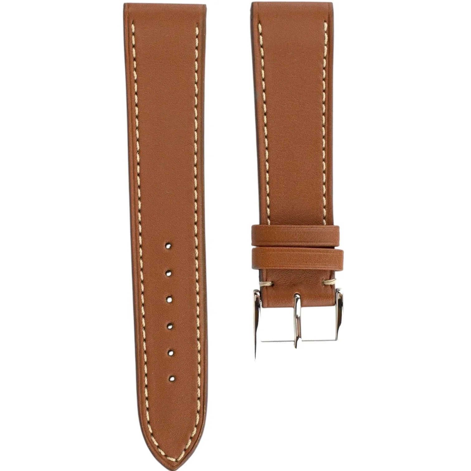 Bracelet en cuir de veau Baranil - Lic Leather - cognac - accessoire montre
