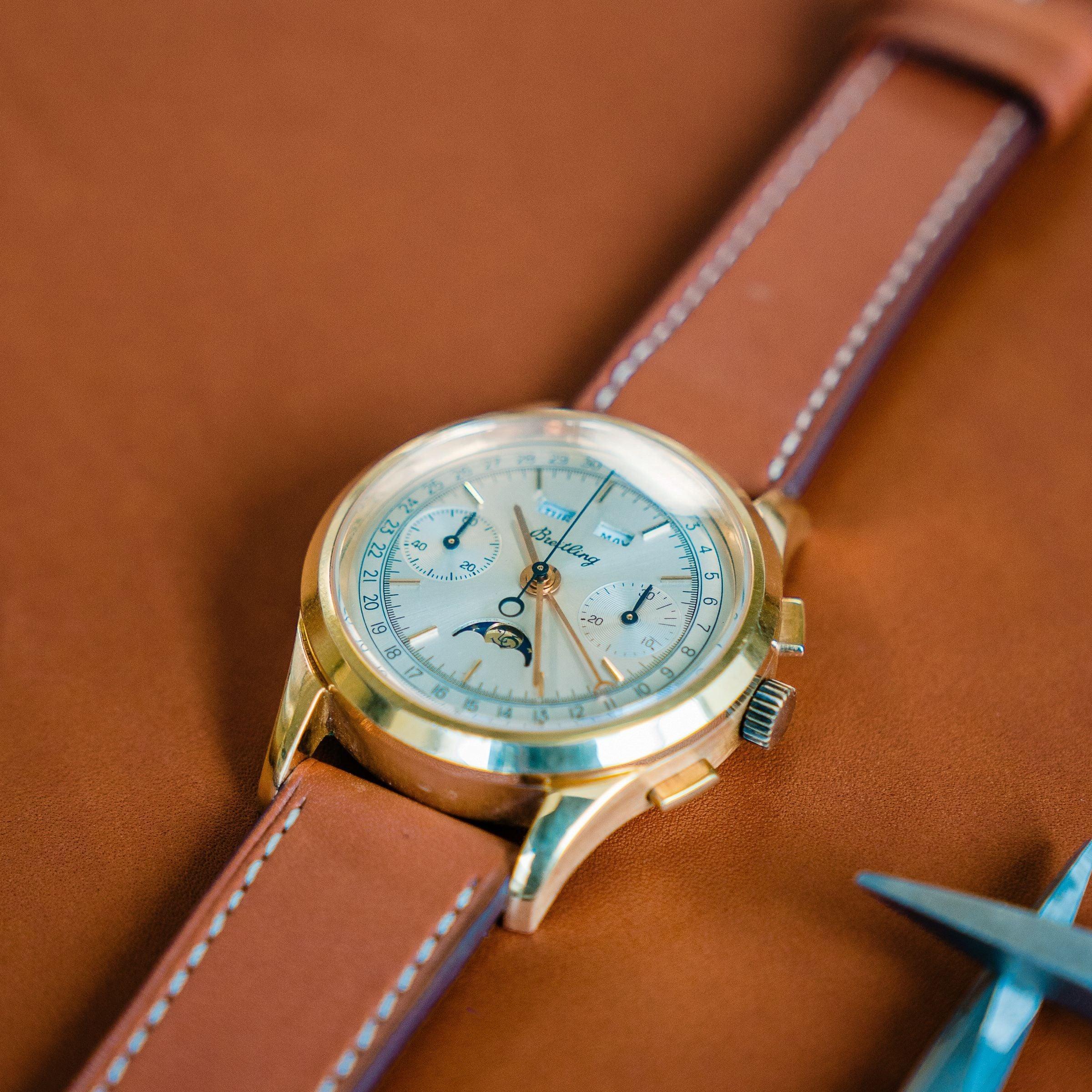 Bracelet en cuir de veau Baranil - Lic Leather - cognac - détail