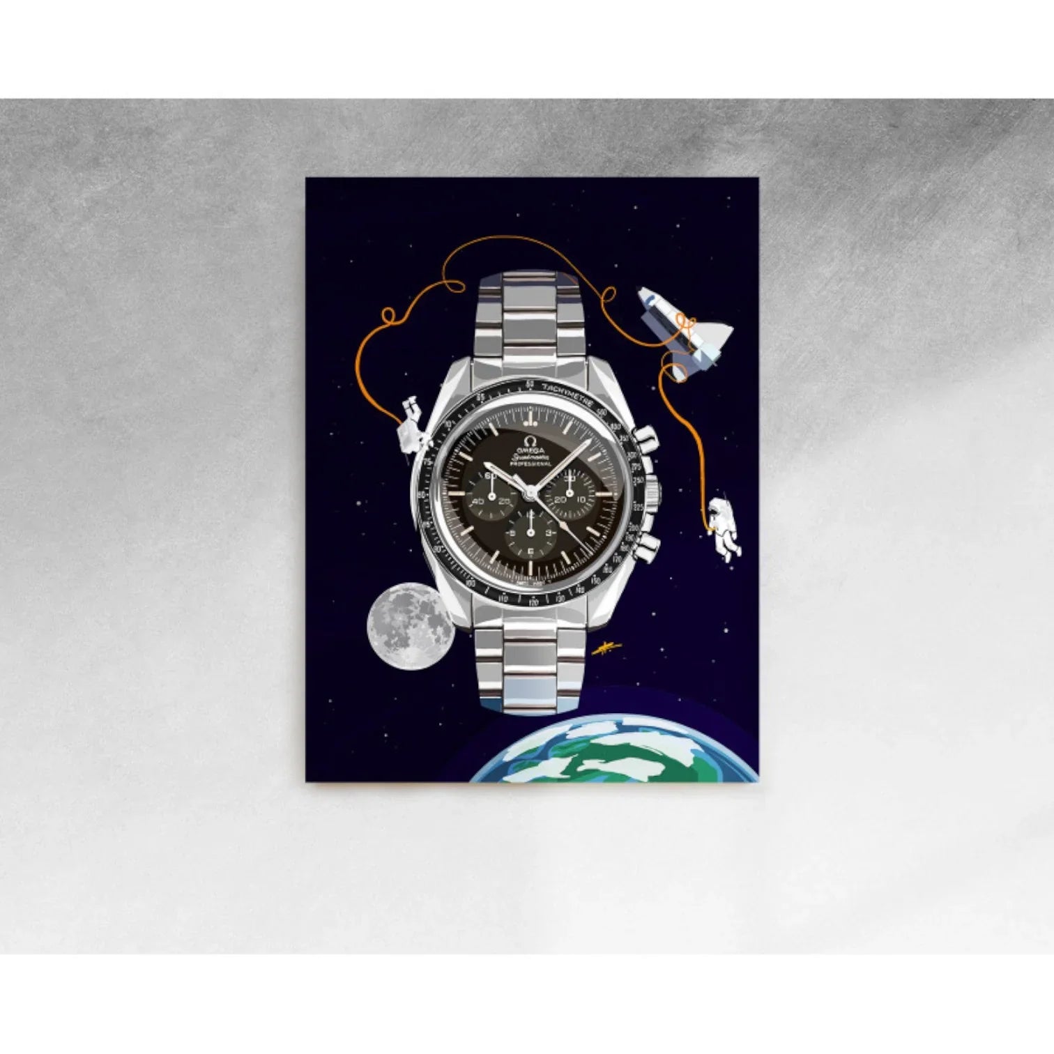 Moonwatch – 80x110 cm – Impression sur toile – Watchoniste X MisterChrono - détail