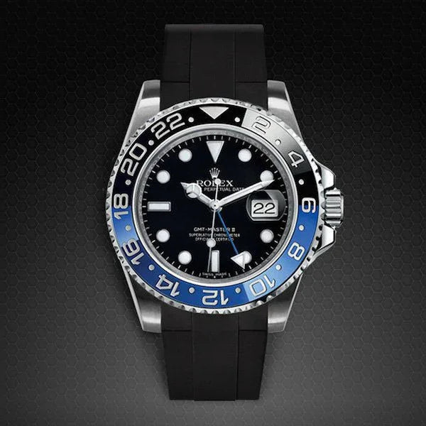 Bracelet en caoutchouc V113CD - Série Velcro - Rubber B - Noir - vue 13