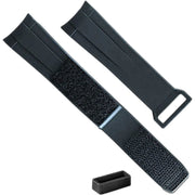 Bracelet en caoutchouc V113CD - Série Velcro - Rubber B - Noir - bracelet caoutchouc montre