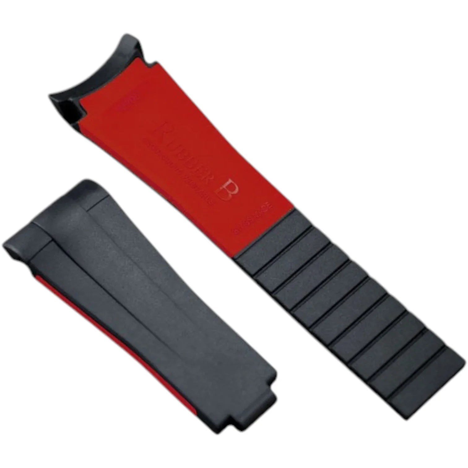 Bracelet en caoutchouc M300 - Rubber B - Noir et rouge - bracelet caoutchouc montre