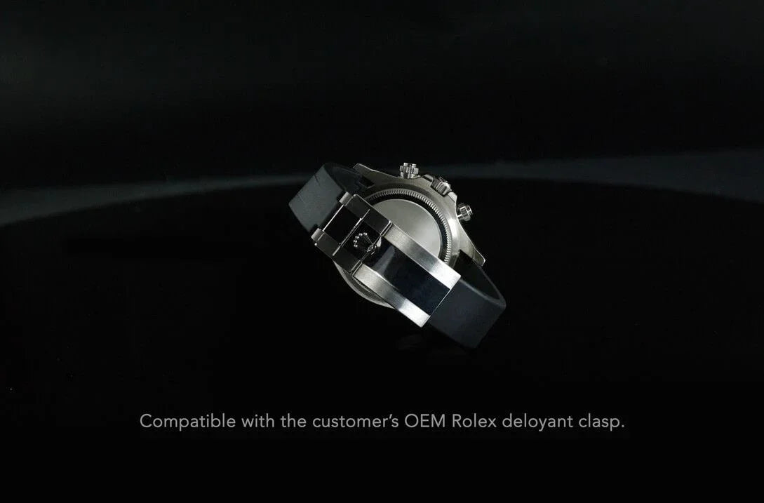 Bracelet en caoutchouc M300 - Rubber B - Noir et rouge - détail
