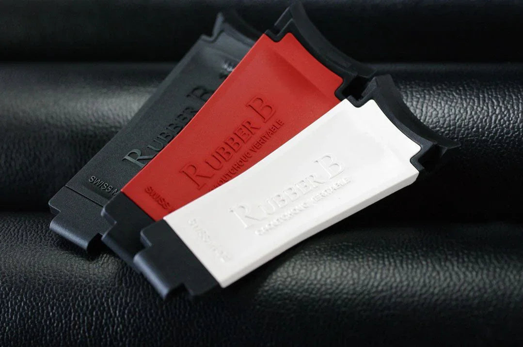Bracelet en caoutchouc M300 - Rubber B - Noir et rouge - vue 3