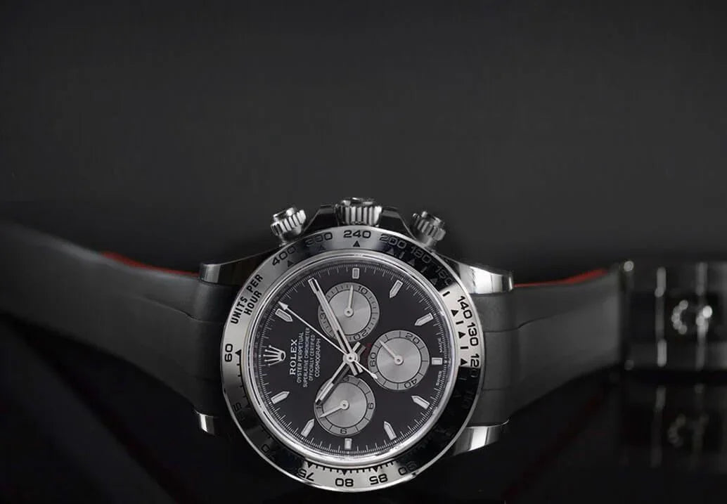 Bracelet en caoutchouc M300 - Rubber B - Noir et rouge - vue 5