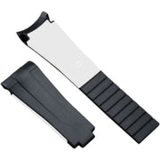Bracelet en caoutchouc M300 - Rubber B - Noir et blanc - bracelet caoutchouc montre
