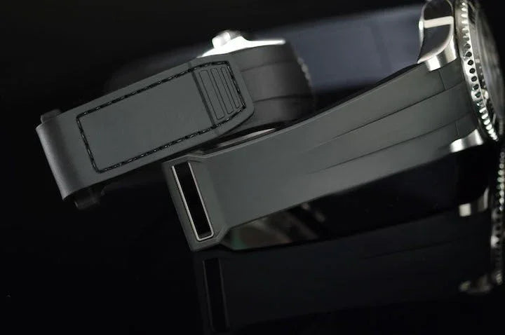 Bracelet en caoutchouc V117 – Série Velcro – Rubber B – Noir - vue 5