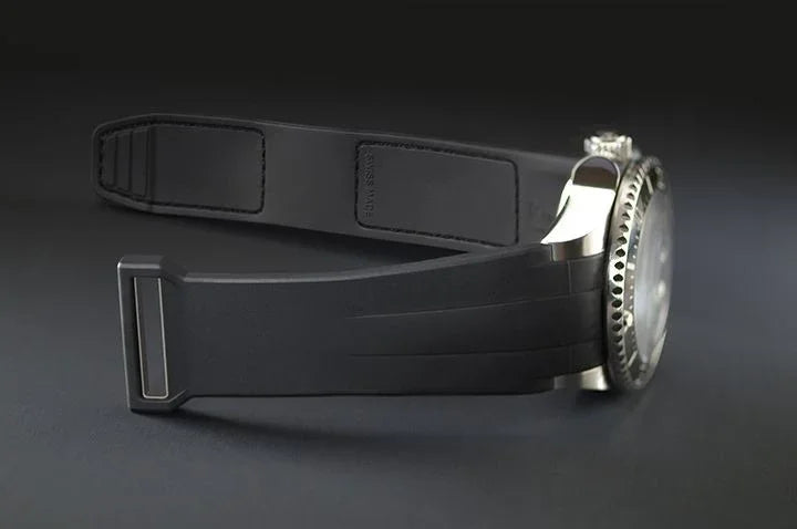 Bracelet en caoutchouc V117 – Série Velcro – Rubber B – Noir - vue 6