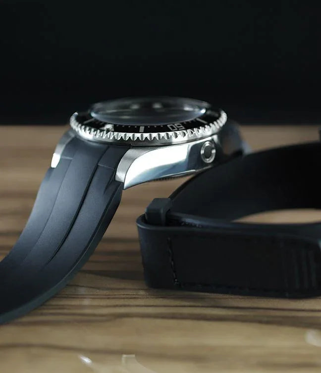 Bracelet en caoutchouc V117 – Série Velcro – Rubber B – Noir - vue 7