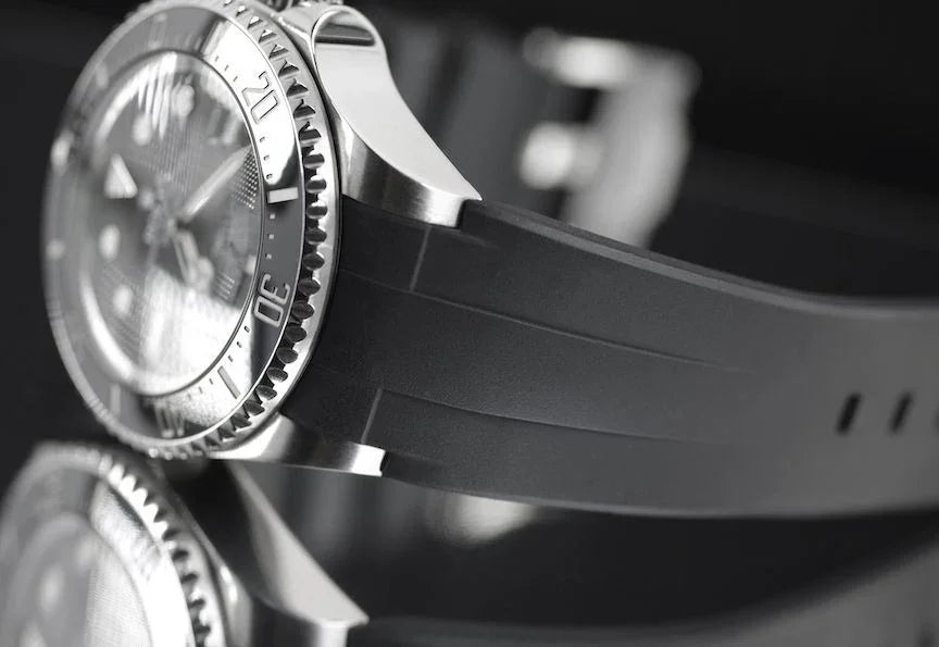 Bracelet en caoutchouc M207 - Rubber B - Noir - vue 9