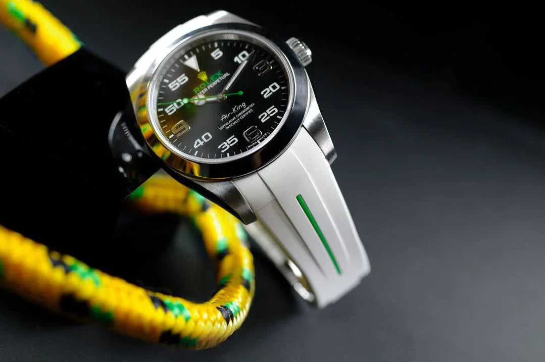 Bracelet en caoutchouc M115 – Rubber B – Blanc ligne verte - vue 5
