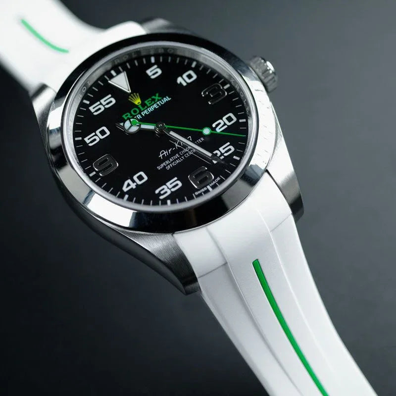 Bracelet en caoutchouc M115 – Rubber B – Blanc ligne verte - vue 6