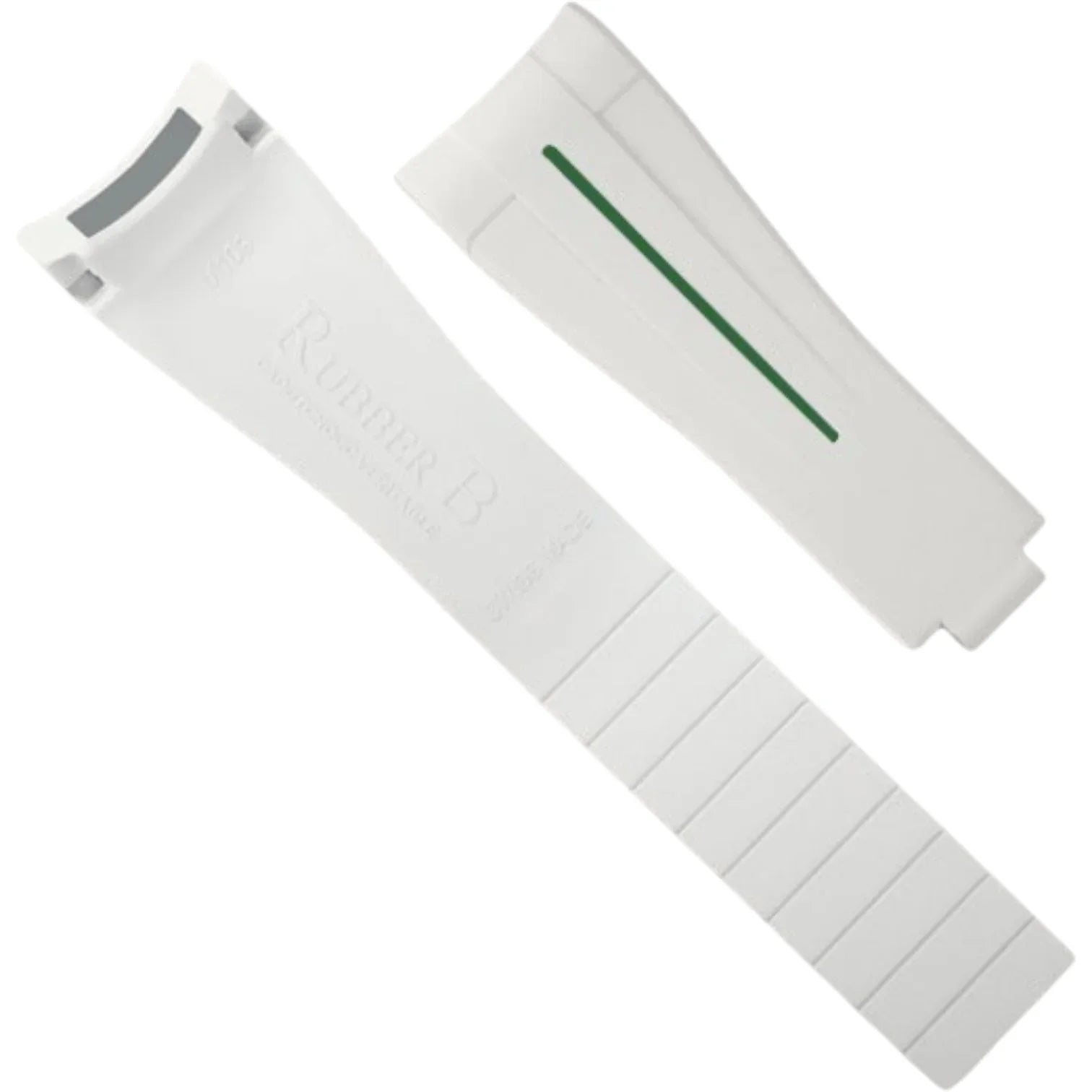 Bracelet en caoutchouc M115 – Rubber B – Blanc ligne verte - bracelet caoutchouc montre