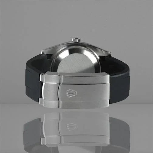 Bracelet en caoutchouc M115 – Rubber B – Noir ligne bleue - vue 4