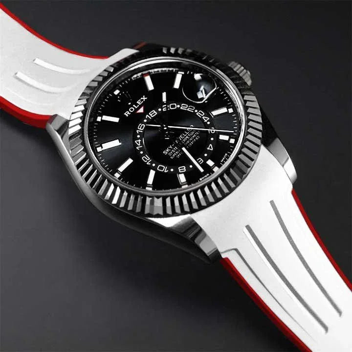 Bracelet en caoutchouc M111 – Rubber B – Blanc et rouge - vue 4