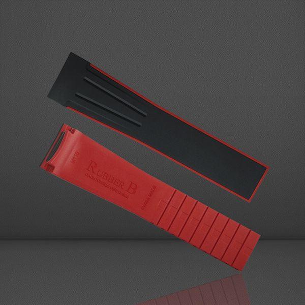 Bracelet en caoutchouc M110 – Rubber B – Noir et rouge - vue 8