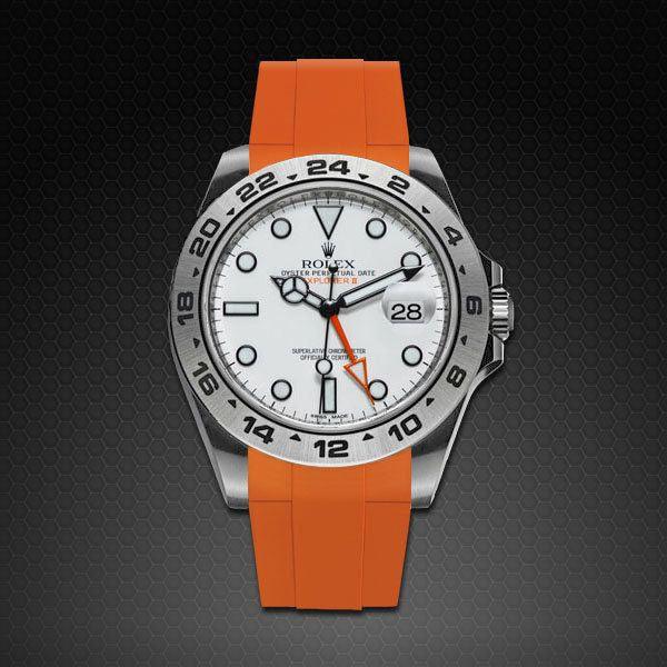 Bracelet en caoutchouc M105 – Rubber B – Orange - vue 3