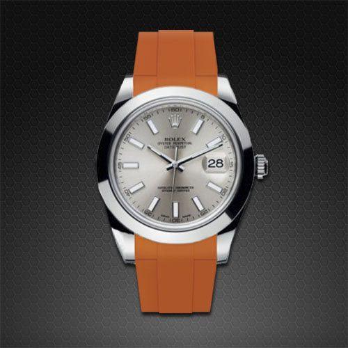 Bracelet en caoutchouc M105 – Rubber B – Orange - vue 4
